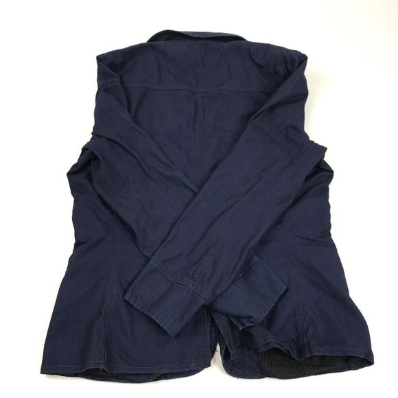 GAP 1969 Womens Denim Blazer Blue Button Front Long Sleeve Jacket Pockets Small - Picture 10 of 11